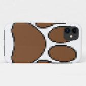 Coques Case-Mate iPhone Empreinte de patte de chien Pixel (Dos (Horizontal))