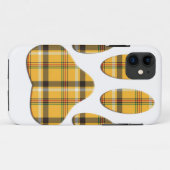 Coques Case-Mate iPhone Empreinte de patte de chien Tartan (Dos (Horizontal))