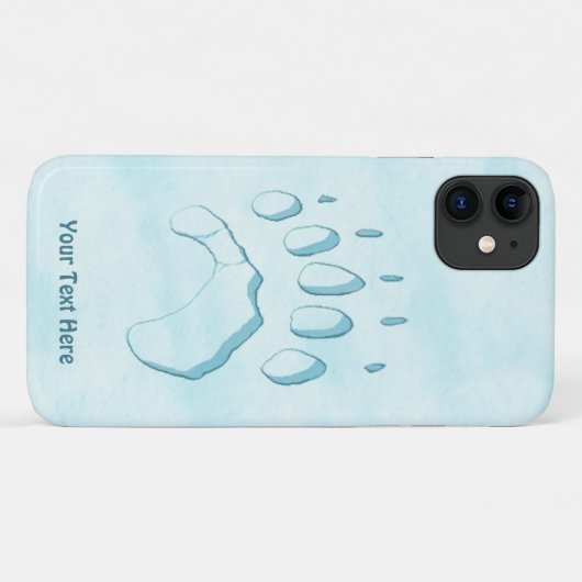 Coques Case-Mate iPhone Empreinte de patte d'ours polaire (Dos (Horizontal))