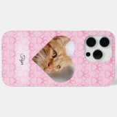 Coques Case-Mate iPhone Empreinte de patte photo cardiaque personnalisé (Verso (horizontal))