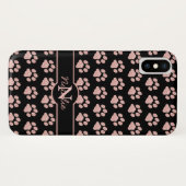 Coques Case-Mate iPhone Empreinte de patte Rose de Parties scintillant Gol (Dos (Horizontal))