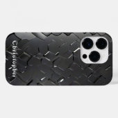 Coques Case-Mate iPhone Empreinte en acier inoxydable titane argent (Verso (horizontal))