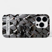 Coques Case-Mate iPhone Empreinte en acier inoxydable titane argent (Verso (horizontal))