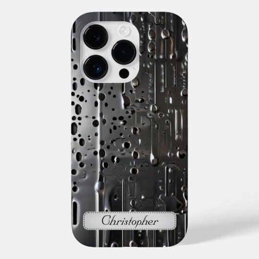 Coques Case-Mate iPhone Empreinte en acier inoxydable titane argent (Verso)