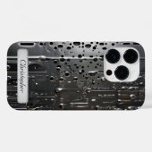 Coques Case-Mate iPhone Empreinte en acier inoxydable titane argent (Verso (horizontal))