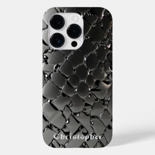 Coque Pour iPhone 14 Pro Empreinte en acier inoxydable titane argent