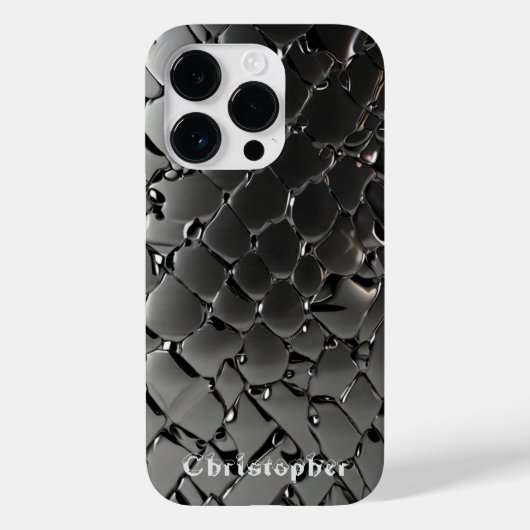 Coques Case-Mate iPhone Empreinte en acier inoxydable titane argent (Verso)
