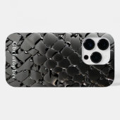 Coques Case-Mate iPhone Empreinte en acier inoxydable titane argent (Verso (horizontal))