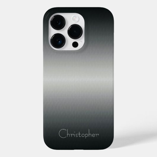 Coques Case-Mate iPhone Empreinte en acier inoxydable titane argent (Verso)
