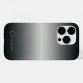 Coques Case-Mate iPhone Empreinte en acier inoxydable titane argent (Verso (horizontal))