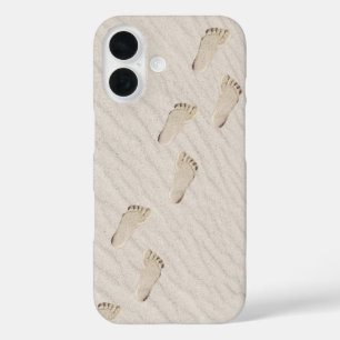 Coques iPhone 16 Empreintes Dans Le Sable De Plage Ventée
