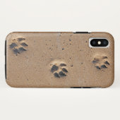Coques Case-Mate iPhone Empreintes de pattes animaux dans le sable (Dos (Horizontal))