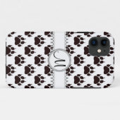 Coques Case-Mate iPhone Empreintes de pattes de chat (Dos (Horizontal))