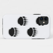Coques Case-Mate iPhone Empreintes de pattes de l'ours noir (Dos (Horizontal))