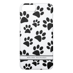 Coque iPhone 7 Plus Empreintes de pattes noirs Personnalisé iPhone 7 C