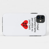 Coques Case-Mate iPhone Empreintes de pattes Plat-Enduits de congé de (Dos (Horizontal))