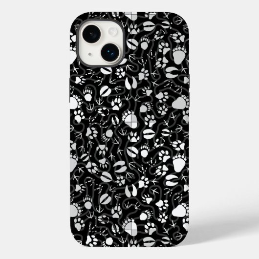 Coques Case-Mate iPhone Empreintes de pied 01.b. BG noir (Verso)