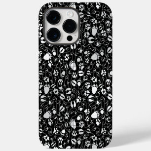 Coque Pour Pour iPhone 14 Pro Max Empreintes de pied 01.b. BG noir