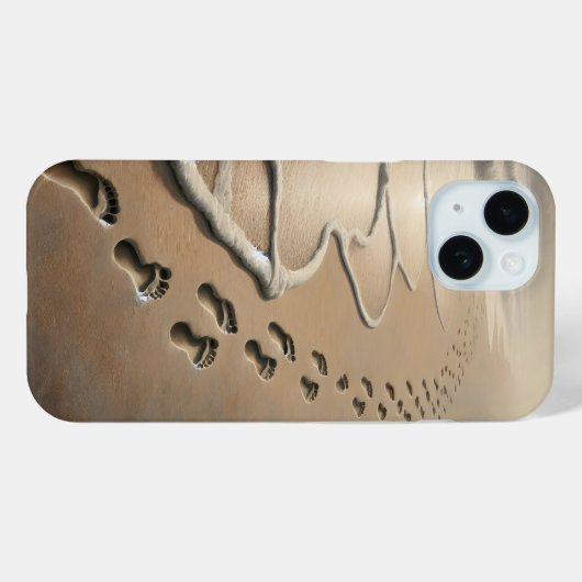 Coques Case-Mate iPhone Empreintes De Plage Avec Ocean Froth (Verso (horizontal))