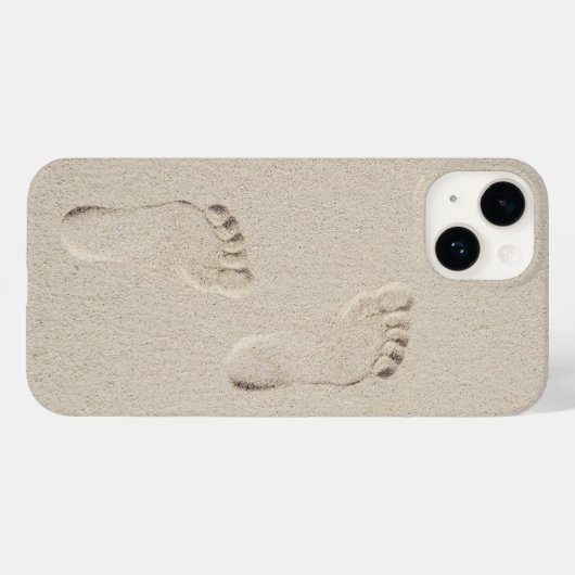 Coques Case-Mate iPhone Empreintes nues dans le sable (Verso (horizontal))