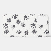 Coques Case-Mate iPhone Empreintes Paw : Chien Monochrome Sans Seamless. (Verso (horizontal))
