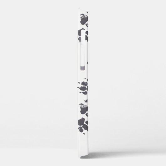 Coques Case-Mate iPhone Empreintes Paw : Chien Monochrome Sans Seamless. (Verso / Gauche)