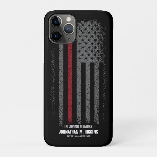 Coques Case-Mate iPhone En mémoire d'amour FeuFighter Mince drapeau de lig (Dos)