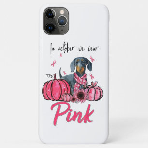 Case-Mate iPhone Case En Octobre Nous Portons Rose, Dachshund Chien Pink