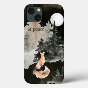 Case-Mate iPhone Case en paix ~ Fox et Pleine lune Woodland