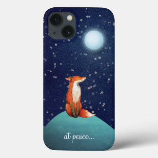 Case-Mate iPhone Case en paix ~ Renard charmant assis sous une Pleine lu