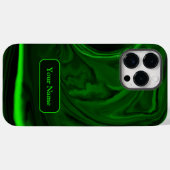 Coques Case-Mate iPhone en pierre de malachite verte, personnalisée (Verso (horizontal))