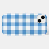 Coques Case-Mate iPhone En vichy Bébé bleu et blanc (Verso (horizontal))