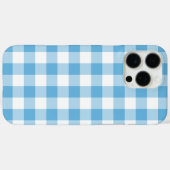 Coques Case-Mate iPhone En vichy bleu (Verso (horizontal))