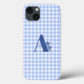 Coques Case-Mate iPhone en vichy bleu (Verso)