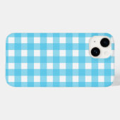 Coques Case-Mate iPhone En vichy bleu cérusé clair (Verso (horizontal))