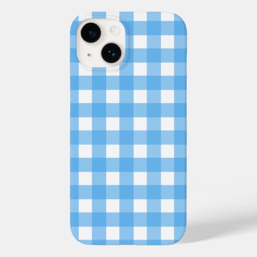 Coques Case-Mate iPhone En vichy bleu ciel (Verso)
