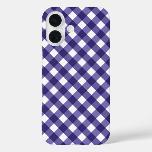 Coques Case-Mate iPhone En vichy bleu marine (Verso)
