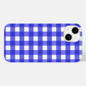 Coques Case-Mate iPhone En vichy bleu royal (Verso (horizontal))