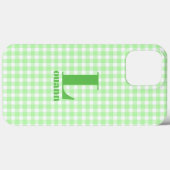 Coques Case-Mate iPhone en vichy citron (Verso (horizontal))