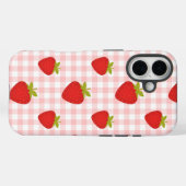 Coques Case-Mate iPhone en vichy fraise (Verso (horizontal))