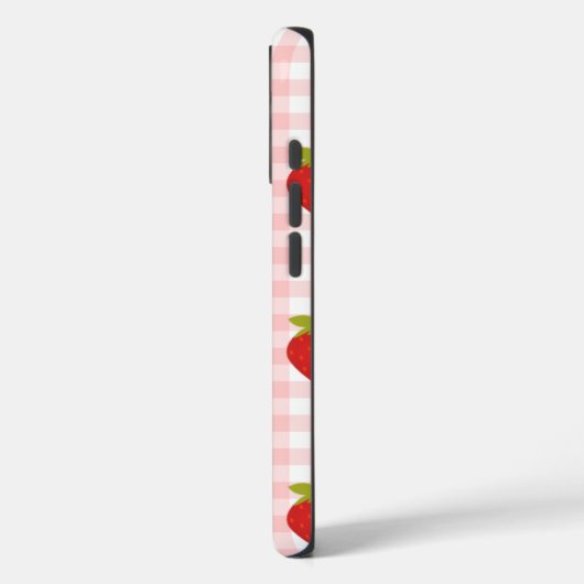 Coques Case-Mate iPhone en vichy fraise (Verso / Gauche)