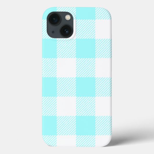Coques Case-Mate iPhone en vichy Motif de contrôle (bleu clair) (Verso)
