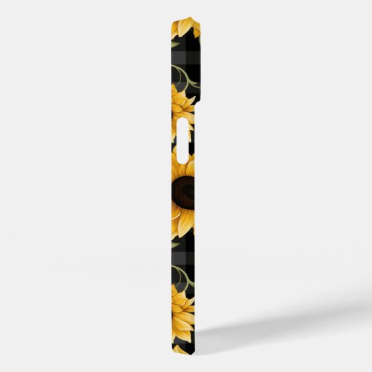 Coques Case-Mate iPhone en vichy Motif tournesol (Verso / Droite)