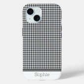 Coques Case-Mate iPhone En vichy noir personnalisé Samsung (Verso)