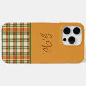 Coques Case-Mate iPhone En vichy orange et vert (Verso (horizontal))