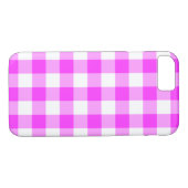 Coques Case-Mate iPhone En vichy plaid rose et blanc (Dos (Horizontal))