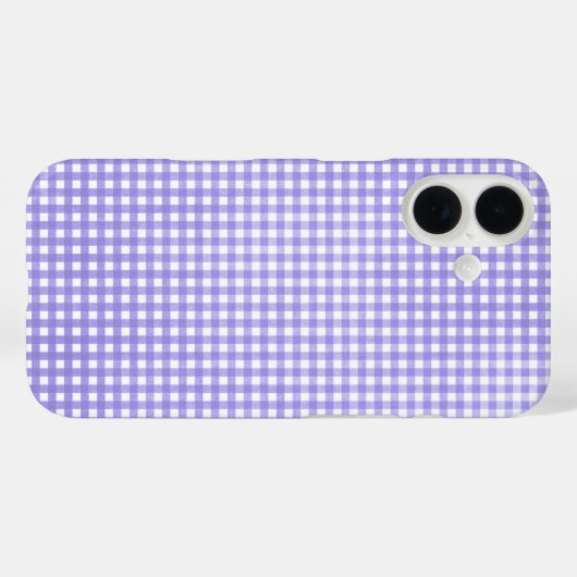 Coques Case-Mate iPhone en vichy pourpre (Verso (horizontal))