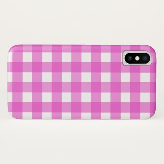 Coques Case-Mate iPhone En vichy rose (Dos (Horizontal))