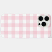 Coques Case-Mate iPhone En vichy rose et blanc (Verso (horizontal))