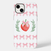 Coques Case-Mate iPhone En vichy rose fraise preppy Bows Laurel Wreath (Verso)